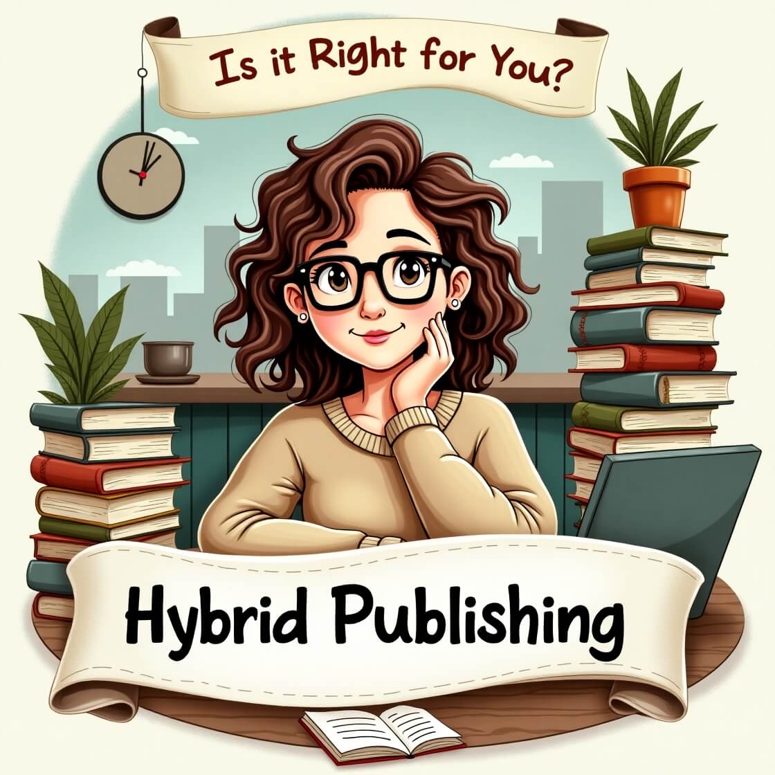 A person considering two different paths